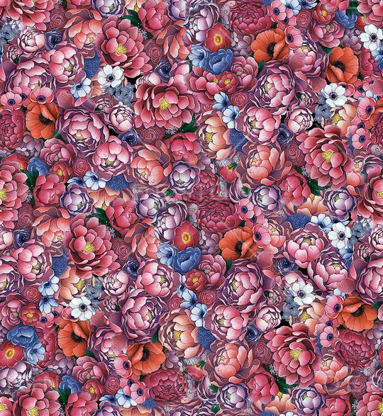 满版散花印花华亿平台图片