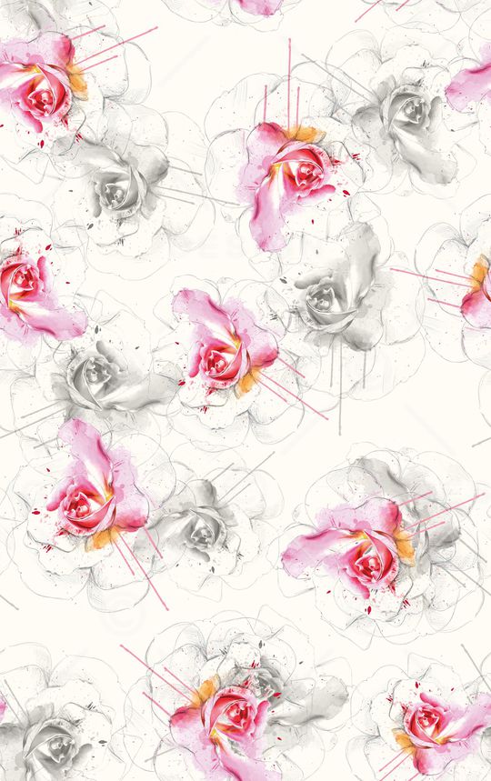 满版散花印花华亿平台图片