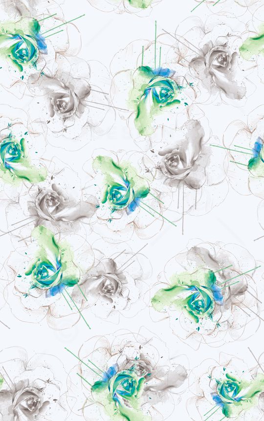 抽象花卉印花华亿平台图片