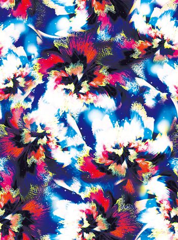 抽象花卉印花华亿平台图片