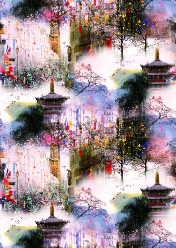 水彩印花华亿平台图片