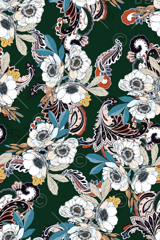 花卉印花华亿平台图片