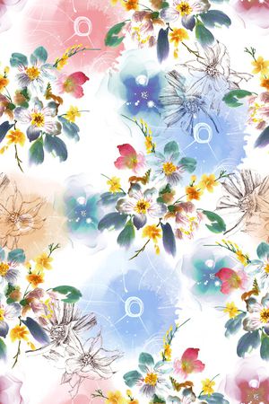 花卉印花华亿平台图片