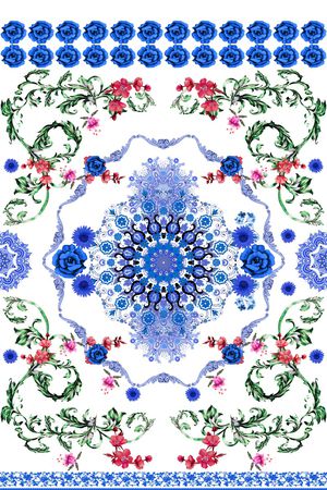 花卉印花华亿平台图片