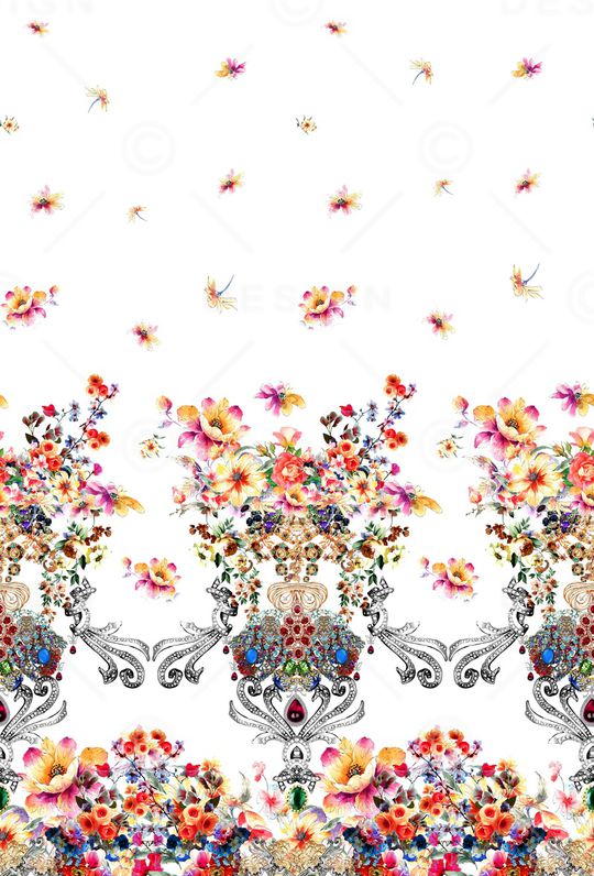 花卉印花华亿平台图片