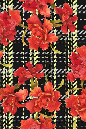 格子印花华亿平台图片