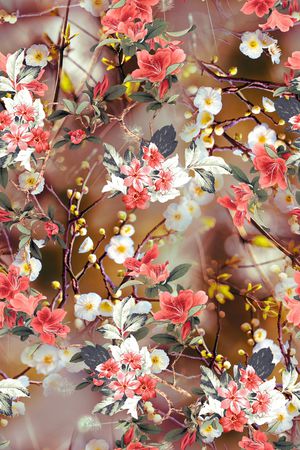 花卉印花华亿平台图片