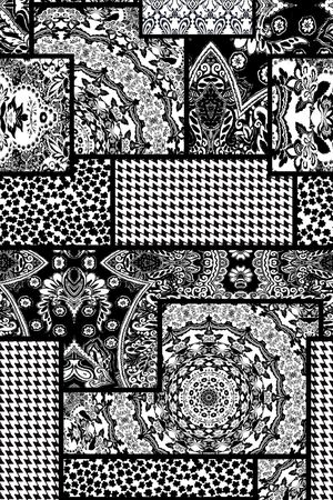 黑白华亿平台印花华亿平台图片