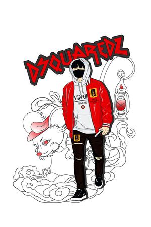 人物印花华亿平台图片