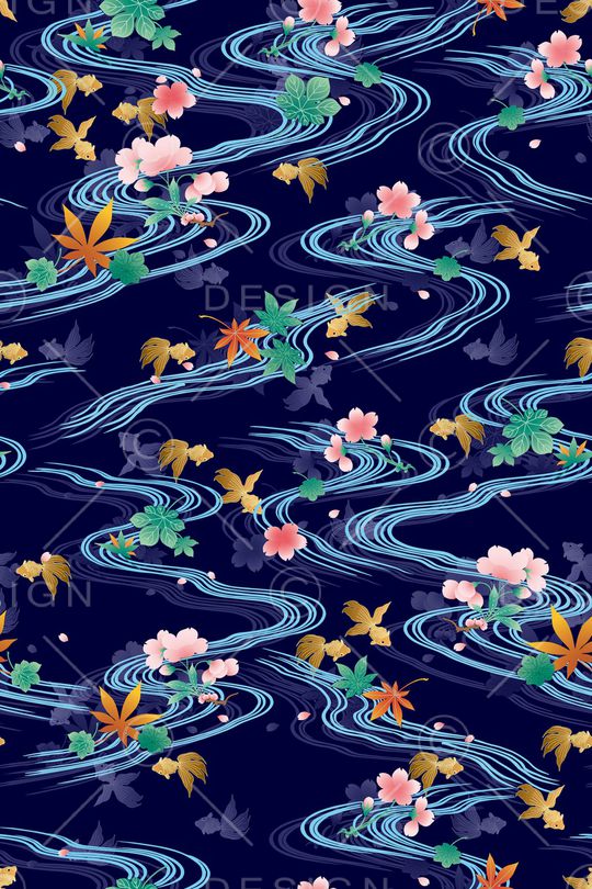 花卉印花华亿平台图片