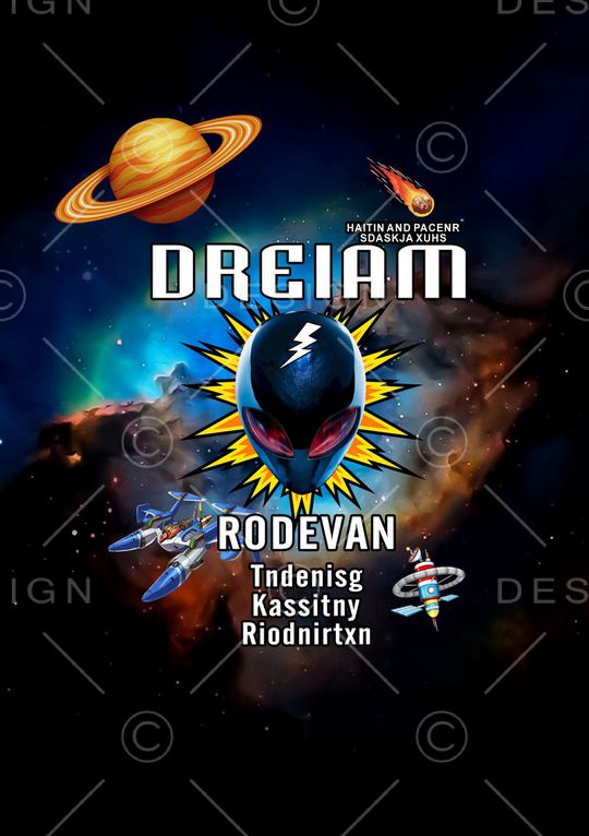 涂鸦宇宙星空印花华亿平台图片