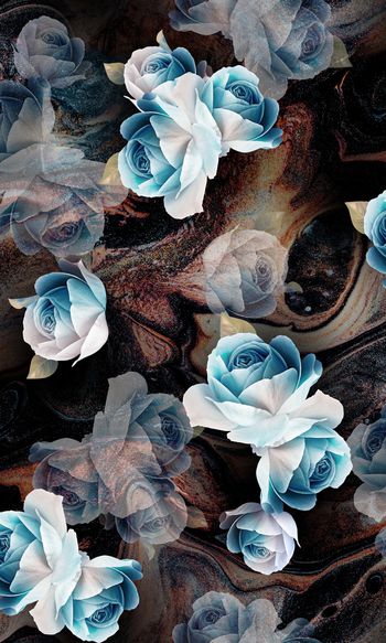 彩底花卉印花华亿平台图片