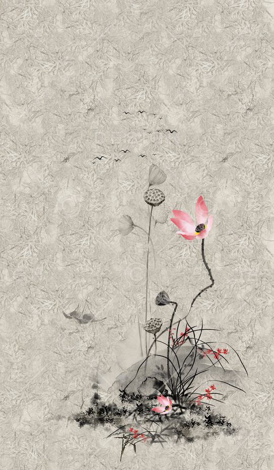 荷花印花华亿平台图片