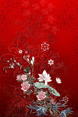 荷花印花华亿平台图片