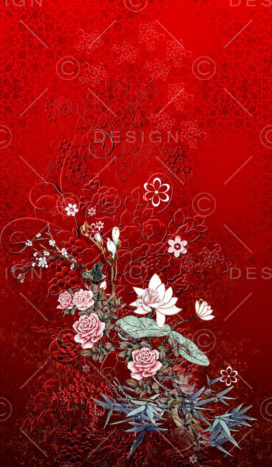 荷花印花华亿平台图片