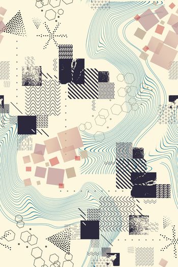 几何印花华亿平台图片