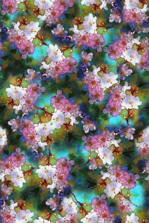 抽象花卉印花华亿平台图片