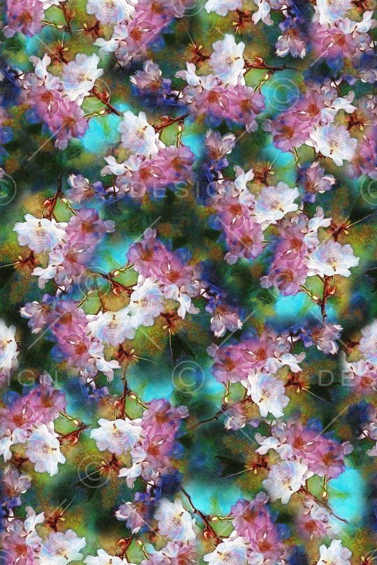 抽象花卉印花华亿平台图片