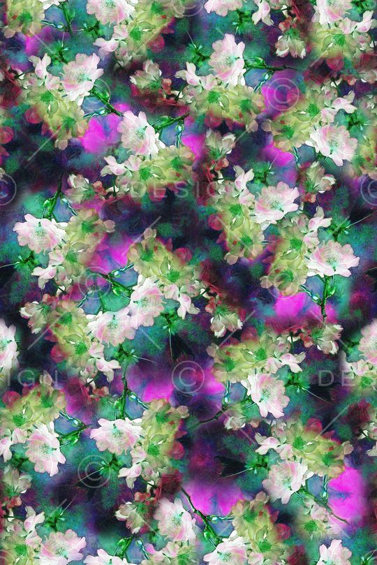 抽象花卉印花华亿平台图片