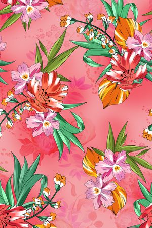 花卉印花华亿平台图片