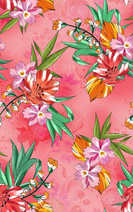 花卉印花华亿平台图片