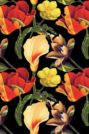 花卉印花华亿平台图片