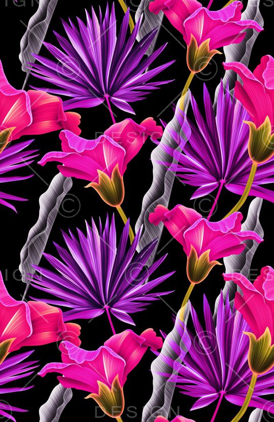 花卉印花华亿平台图片