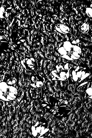 黑白华亿平台印花华亿平台图片