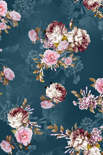 连衣裙印花华亿平台图片