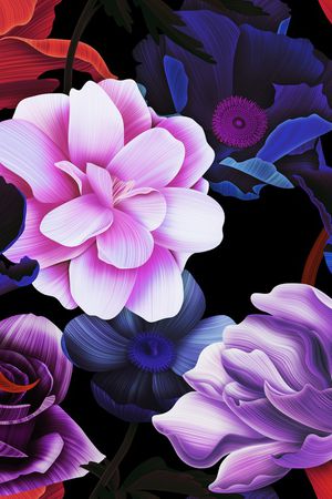 花卉印花华亿平台图片