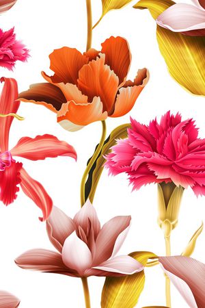 花卉印花华亿平台图片