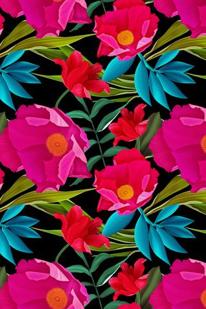 花卉印花华亿平台图片