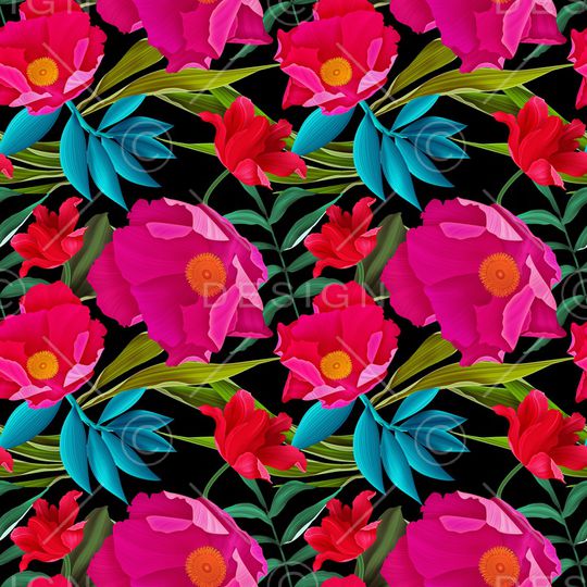 花卉印花华亿平台图片