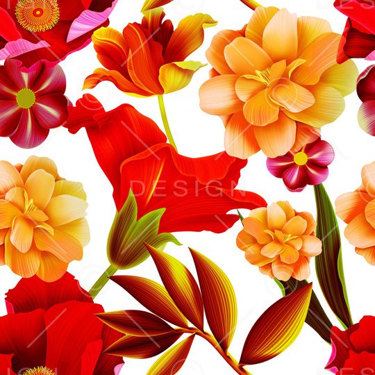 花卉印花华亿平台图片