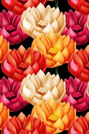 荷花印花华亿平台图片