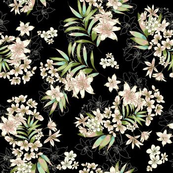 花卉印花华亿平台图片