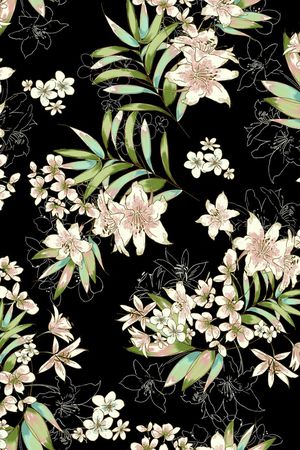 花卉印花华亿平台图片