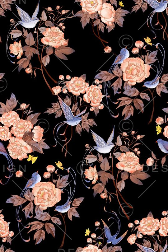 花卉印花华亿平台图片