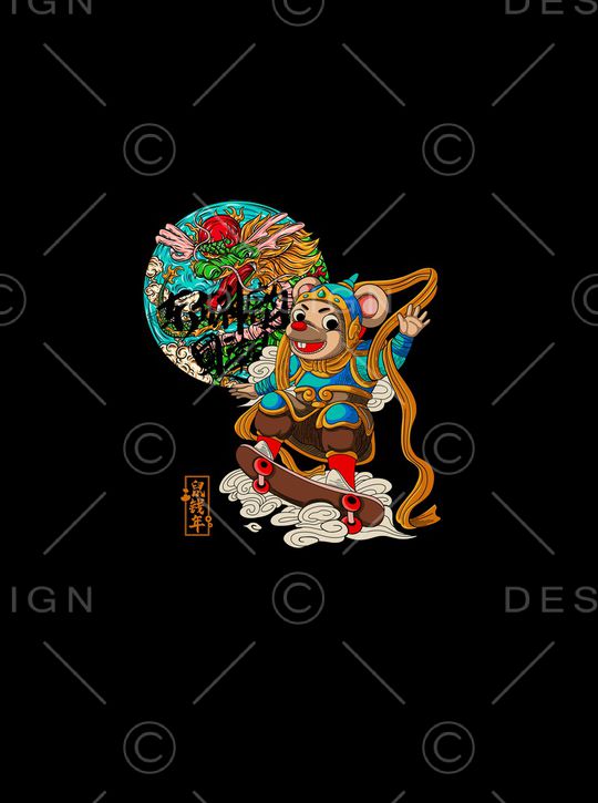 胸前独幅印花华亿平台图片