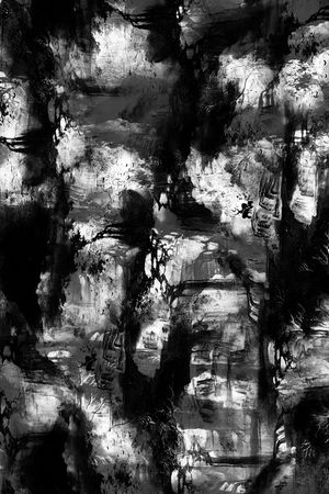 黑白华亿平台印花华亿平台图片