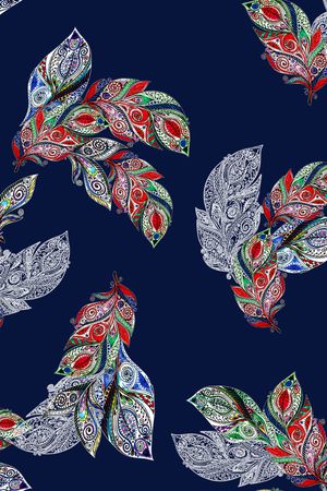 羽毛印花华亿平台图片