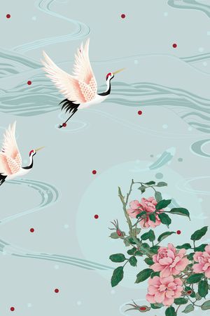 水墨风印花华亿平台图片