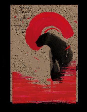 胸前独幅印花华亿平台图片