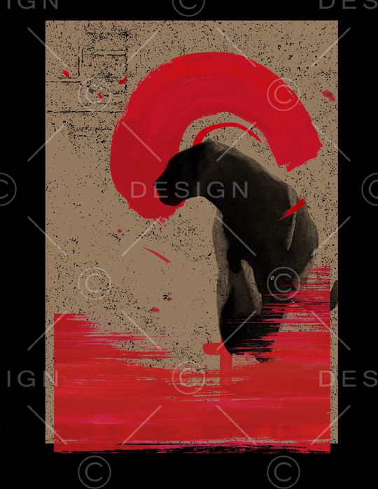 胸前独幅印花华亿平台图片