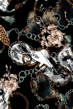 黑白华亿平台印花华亿平台图片