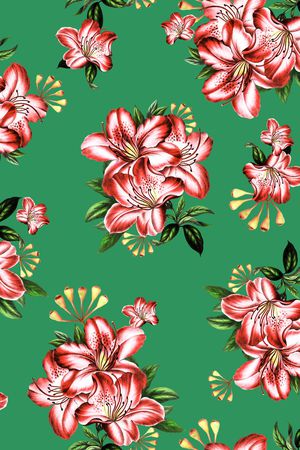 花卉印花华亿平台图片