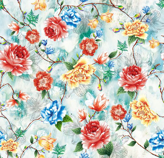 水墨风印花华亿平台图片