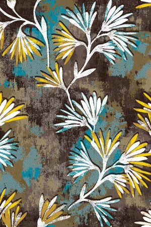 抽象花卉印花华亿平台图片