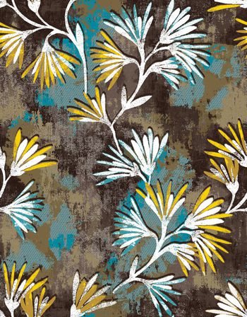 抽象花卉印花华亿平台图片