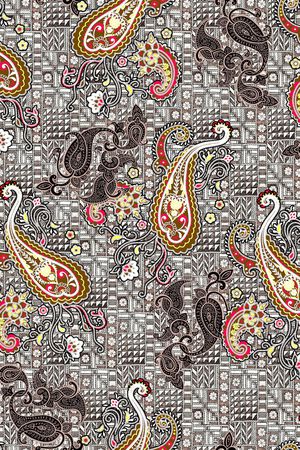 佩斯利印花华亿平台图片